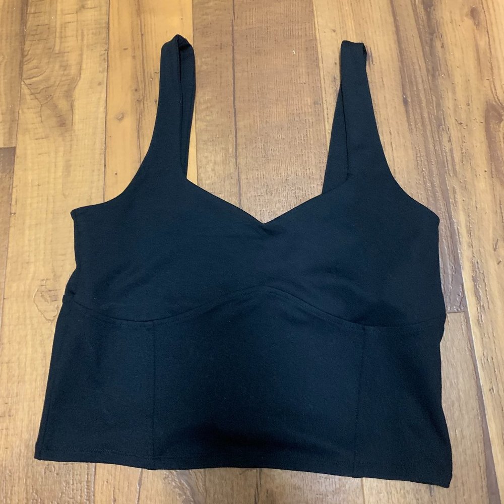NWT: Black Abercrombie Tank with Corset Styling